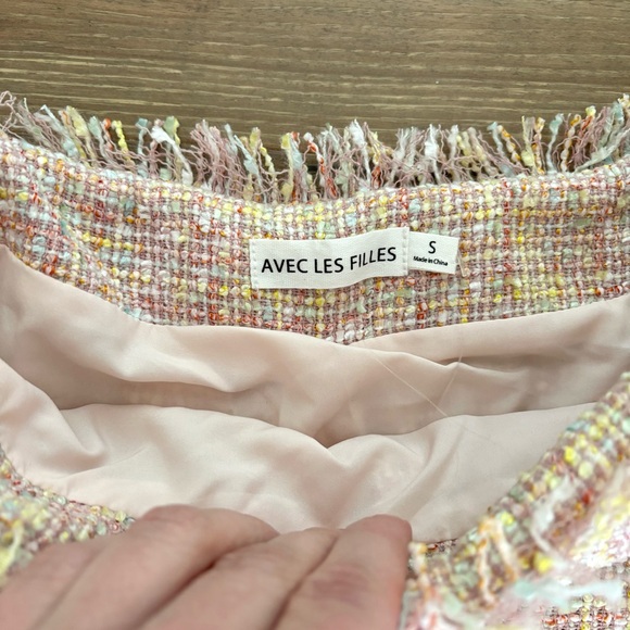 Avec Les Filles Tweed Pleated Mini Skirt - Picture 3 of 3